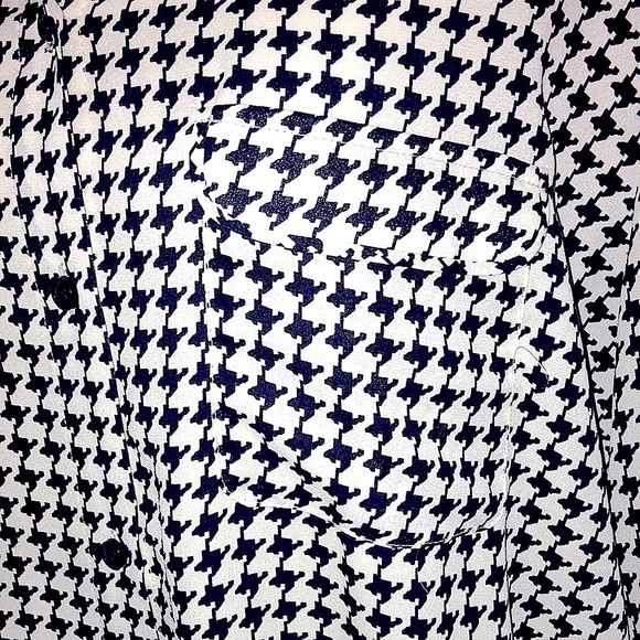 Who What Wear Long Sleeve Houndstooth Check Work Casual Shirt Size XXL - Picture 4 of 7